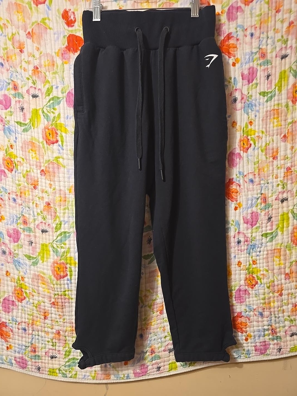 Gymshark Black Drawstring Jogger Sweatpants